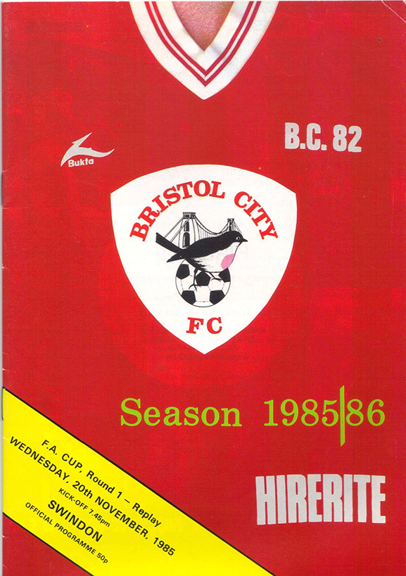 <b>Wednesday, November 20, 1985</b><br />vs. Bristol City (Away)